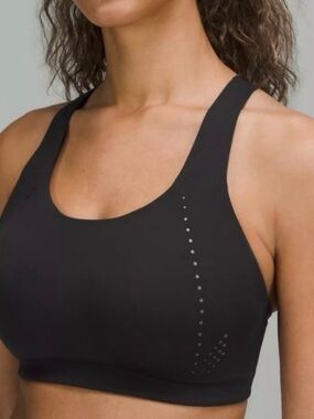 Lululemon Black Air Support Running Sports Bra High Support Bra Size 36C